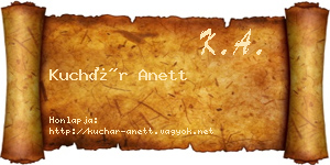 Kuchár Anett névjegykártya